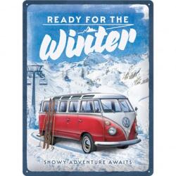 Nostalgic Art Germany Placă Decor 30 x 40 - Volkswagen Bulli Ready For The Winter (2668)