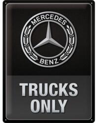 Nostalgic Art Germany Placă 30 x 40 - Daimler Truck - Trucks Only - Parcare Doar pentru Camioane Mercedes (2287)