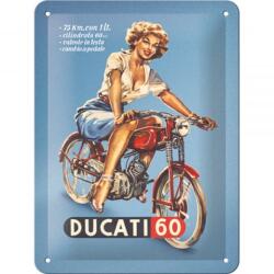 Nostalgic Art Germany Placă Decor metalică 15 x 20 - Ducati Cilindrata 60 Pin Up (2502)