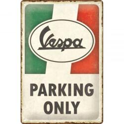 Nostalgic Art Germany Placă Decor metalică 20 x 30 - Vespa Parking Only Italian - Parcare Doar pentru Vespa (2481)
