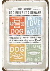 Nostalgic Art Germany Placă metalică 20 x 30 - Dog Rules - Reguli pentru Catei (1575)