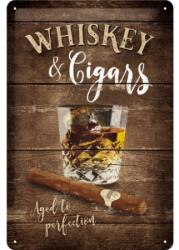 Nostalgic Art Germany Placă metalică 20 x 30 - Whiskey n Cigars - Whiskey și Trabucuri (314)