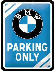 Nostalgic Art Germany Placă metalică 15 x 20 - BMW - Parking Only Blue - Parcare Doar pentru BMW - Albastru (338)