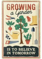 Nostalgic Art Germany Placă metalică 20 x 30 - Growing A Garden - Sa Ingrijesti O Gradina (1919)