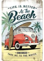 Nostalgic Art Germany Placă metalică 20 x 30 - Volkswagen Bulli Beach - Plaja (1427)