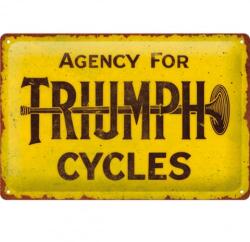 Nostalgic Art Germany Placă metalică 20 x 30 - Triumph Agency For Cycles - Agentia Motocicletelor (2662)