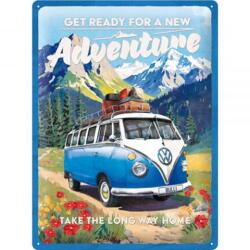 Nostalgic Art Germany Placă Decor 30 x 40 - Vw Bulli Ready For A New Adventure (2697)