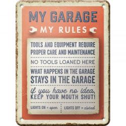 Nostalgic Art Germany Placă Decor metalică 15 x 20 - My Garage My Rules - Garajul Meu - Regulile Mele (2423)