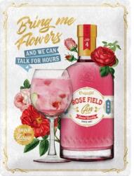 Nostalgic Art Germany Placă metalică 30 x 40 - Pink Gin Flowers - Gin Roz cu Flori (1881)