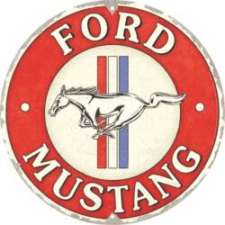 Nostalgic Art Germany Placă decor 35cm - Ford Mustang 3 Dungi Rosii (2494)