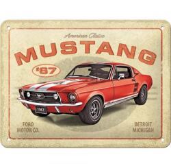 Nostalgic Art Germany Placă Decor metalică 15 x 20 - Ford Mustang Gt 1967 Rosu (2499)