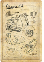 Nostalgic Art Germany Placă metalică 20 x 30 - Vespa - Parts Sketches (1849)