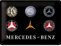 Nostalgic Art Germany Placă metalică 30 x 40 - Mercedes-Benz Logo Evolution - Evolutia Siglei (469)