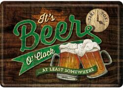 Nostalgic Art Germany Carte Poștală metalică - Beer O' Clock - Timpul pentru O Bere (2104)