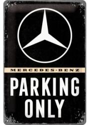 Nostalgic Art Germany Placă metalică 20 x 30 - Mercedes-Benz Parking Only - Parcare Doar pentru Mercedes-Benz (464)