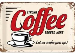 Nostalgic Art Germany Placă metalică 20 x 30 - Strong Coffee Served Here (666)
