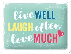 Nostalgic Art Germany Placă metalică 15 x 20 - Live Laugh Love - Traieste Rade Iubeste (1069)