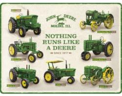 Nostalgic Art Germany Placă metalică 30 x 40 - John Deere Model Chart - Diagrama cu Modele (1623)