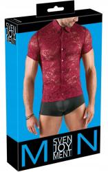 Svenjoyment Férfi Póló Piros Csipkés M Rugalmas Kényelmes