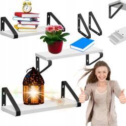 SONGMICS Fali Polc Szett Falra Akasztható Polc Falra Szerelhető Szervező Fa Szett 3 Db! (1234)