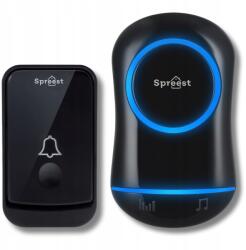 Spreest Vezeték Nélküli Kapucsengő Elemes Kapuhoz Vízálló Külső (Dzwonek bezprzewodowy Q188-BB 1T1R Czarny)