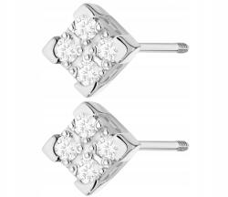 ZŁOCISTO Fehér Arany Fülbevaló Gyémántokkal Csavart Stifttel Arany 585 Ajándék (DLA DZIEWCZYNY NARZECZONEJ) - allegro - 178 730 Ft