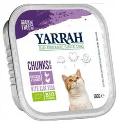 Yarrah Macska számára csirke- és pulykadarabok aloe verával bio 100 g yarrah