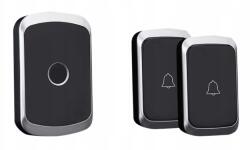 Spreest Vezeték Nélküli Kapucsengő Elemes Kapuhoz Vízálló 2 Gombos (A20 Czarny 2T1R)