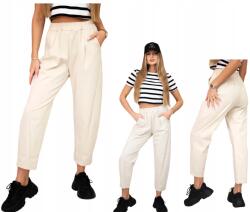 Kesi Bézs elegáns női nadrág zsebekkel Summer Punto (5907302809339)