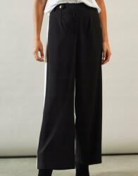 Wallis Fekete Klasszikus Sima Egyenes Széles Hosszú Szárú Nadrág Wallis 48