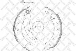 Stellox Fékpofák Renault Laguna 1.6I-1.9TD 97-01 Logan 1.4-1.6 04