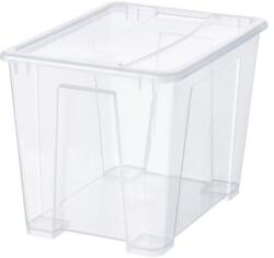 IKEA Doboz Tartály Fedéllel Átlátszó 39x28x28 cm Samla Ikea 22 L (694.408.22)