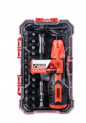 PRO Fachmayer Professzionális Akkus Csavarhúzó 2, 5 Nm , 28 részes Készlet (PRO-PT011)