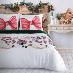 Eurofirany Karácsonyi ágyneműhuzat Eurofirany Ribeno masnis zöld szett 160x200 (455809)