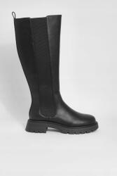 Boohoo Fekete Klasszikus Tiszti Csizma Platform Öko Bőr Boohoo 38 (FZZ34389)