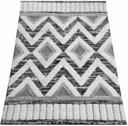 Rugo Szőnyeg 120x180 Boho Berber Hálószoba Nappali Szürke Krém Antracit Barna (dywan boho berber do salonu sypialni)