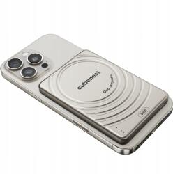 CubeNest Mágneses vezeték nélküli Magsafe SlimDual külső akkumulátor 5000 mAh titánium (S1B3D)