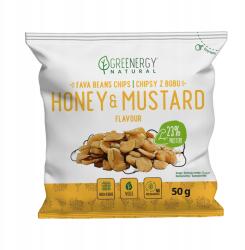 Greenergy Méz és mustár ízű bob fehérje chips 50 g greenergy (5903864780031)