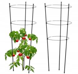 Relaxdays Gyűrűtámasz 76cm pergola 2db fekete (10039792)