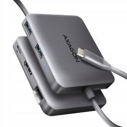 AXAGON HMC-5HL Többportos Usb hub 5in1, 5Gbps, 2x Usb-a, Hdmi 4K/60Hz, Glan, Pd, (HMC-5HL)