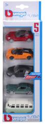 Bburago 1/64 autók, 5 db/csomag - jatek21