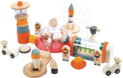 Tender Leaf Set din lemn Viața pe Marte Life On Mars Tender Leaf Toys set cu 16 piese oraș pentru astronauți (TL8312)
