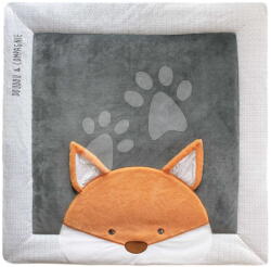 Doudou et Compagnie Suport de joacă din material cu vulpiță Park Mat Fox Doudou et Compagnie gri 100*100 cm de la 0 luni (DC3716)