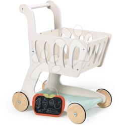 Tender Leaf Toys Cărucior de cumpărături din lemn Shopping Cart Tender Leaf Toys cu compartiment și tablă pentru cretă (TL8261)