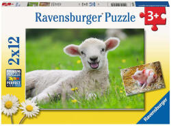 Ravensburger Puzzle 2x12 db - Állatok a farmon (3797)