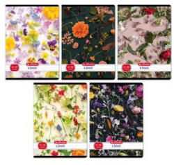  Virág mintás A5-ös vonalas füzet, 4. osztálytól, 21-32