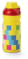  Kulacs, 390 ml, LEGO "Brick", sárga-piros-mintás (COL40560801)