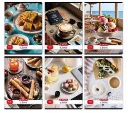  Desszert mintás vonalas füzet, A4-es - többféle