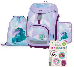 KARTON P+P Iskolatáska szett OXY SHERPY 4 részes Unicorn tolltartóval, tornazsákkal és cserélhető matricával (15.18736)