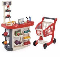 Ecoiffier Écoiffier: Piactér bevásárlókocsival - 20 darabos - kreativjatek